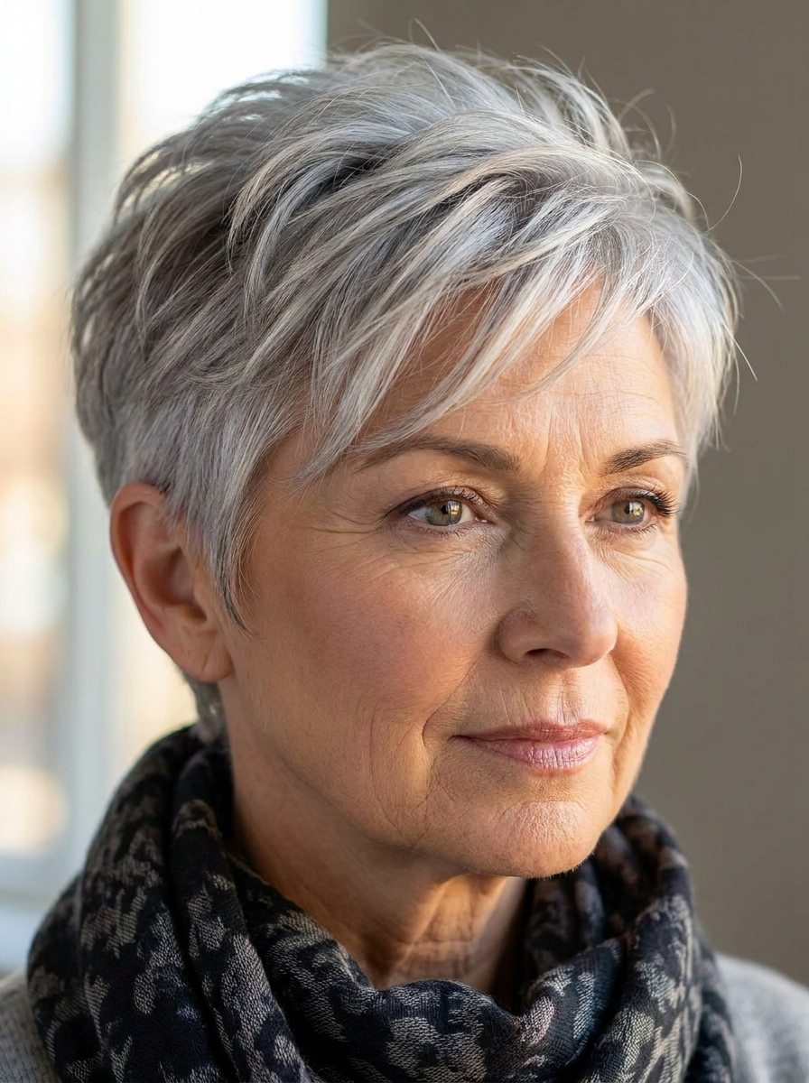 Silver Pixie als Frisuren für kurze Haare ab 50 Inspiration 2026